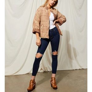 Free people skinny busted knee jeans